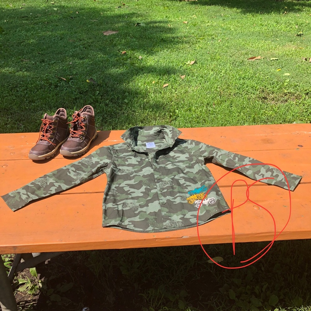 Boy’s camouflage shirt